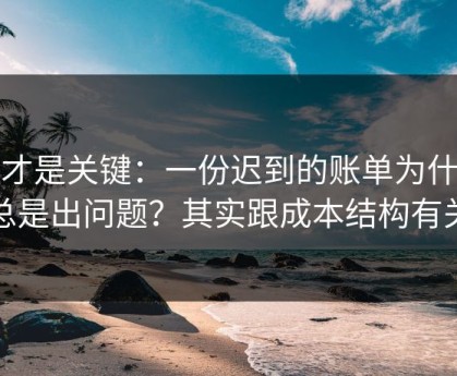 这才是关键：一份迟到的账单为什么总是出问题？其实跟成本结构有关