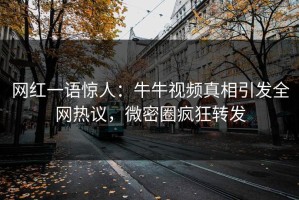 网红一语惊人：牛牛视频真相引发全网热议，微密圈疯狂转发