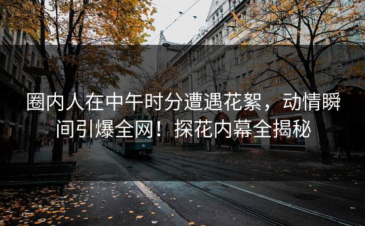 圈内人在中午时分遭遇花絮，动情瞬间引爆全网！探花内幕全揭秘